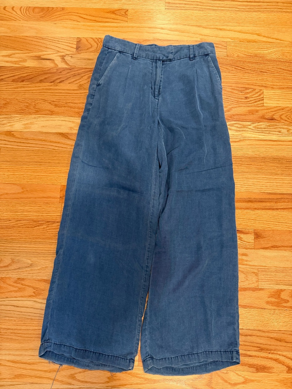 American Eagle Blue Lyocell Wide Leg Trouser Pants Women’s Size 2 Regular